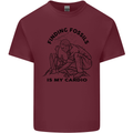 Funny Palaeontology Finding Fossils is My Cardio Mens Cotton T-Shirt Tee Top Maroon