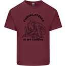 Funny Palaeontology Finding Fossils is My Cardio Mens Cotton T-Shirt Tee Top Maroon