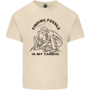 Funny Palaeontology Finding Fossils is My Cardio Mens Cotton T-Shirt Tee Top Natural