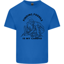 Funny Palaeontology Finding Fossils is My Cardio Mens Cotton T-Shirt Tee Top Royal Blue
