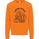 Funny Palaeontology Finding Fossils is My Cardio Mens Sweatshirt Jumper Orange