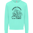 Funny Palaeontology Finding Fossils is My Cardio Mens Sweatshirt Jumper Peppermint