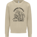 Funny Palaeontology Finding Fossils is My Cardio Mens Sweatshirt Jumper Sand