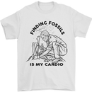 Funny Palaeontology Finding Fossils is My Cardio Mens T-Shirt 100% Cotton White
