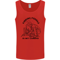 Funny Palaeontology Finding Fossils is My Cardio Mens Vest Tank Top Red