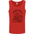 Funny Palaeontology Finding Fossils is My Cardio Mens Vest Tank Top Red