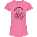 Funny Palaeontology Finding Fossils is My Cardio Womens Petite Cut T-Shirt Azalea