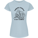 Funny Palaeontology Finding Fossils is My Cardio Womens Petite Cut T-Shirt Light Blue