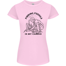 Funny Palaeontology Finding Fossils is My Cardio Womens Petite Cut T-Shirt Light Pink
