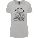 Funny Palaeontology Finding Fossils is My Cardio Womens Wider Cut T-Shirt Sports Grey