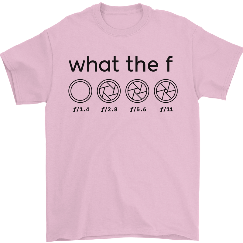 Funny Photography F Stop Camera Lense Mens T-Shirt 100% Cotton Light Pink