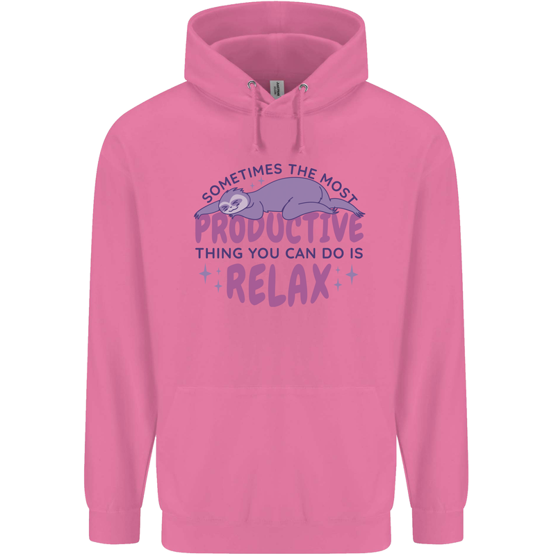 Funny Relaxing Sloth Childrens Kids Hoodie Azalea