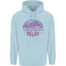 Funny Relaxing Sloth Childrens Kids Hoodie Light Blue