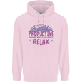 Funny Relaxing Sloth Childrens Kids Hoodie Light Pink