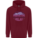Funny Relaxing Sloth Childrens Kids Hoodie Maroon