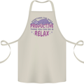 Funny Relaxing Sloth Cotton Apron 100% Organic Natural