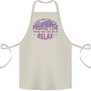 Funny Relaxing Sloth Cotton Apron 100% Organic Natural