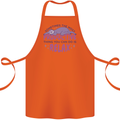 Funny Relaxing Sloth Cotton Apron 100% Organic Orange
