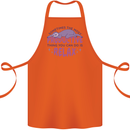 Funny Relaxing Sloth Cotton Apron 100% Organic Orange
