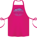 Funny Relaxing Sloth Cotton Apron 100% Organic Pink