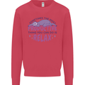 Funny Relaxing Sloth Kids Sweatshirt Jumper Heliconia