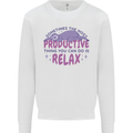 Funny Relaxing Sloth Kids Sweatshirt Jumper White