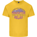 Funny Relaxing Sloth Kids T-Shirt Childrens Yellow