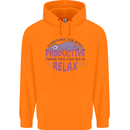 Funny Relaxing Sloth Mens 80% Cotton Hoodie Orange