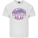 Funny Relaxing Sloth Mens Cotton T-Shirt Tee Top White