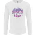 Funny Relaxing Sloth Mens Long Sleeve T-Shirt White