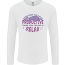 Funny Relaxing Sloth Mens Long Sleeve T-Shirt White