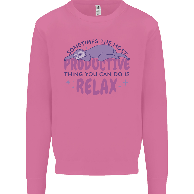 Funny Relaxing Sloth Mens Sweatshirt Jumper Azalea