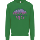 Funny Relaxing Sloth Mens Sweatshirt Jumper Irish Green