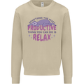Funny Relaxing Sloth Mens Sweatshirt Jumper Sand