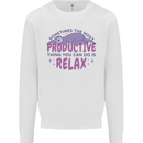 Funny Relaxing Sloth Mens Sweatshirt Jumper White