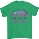 Funny Relaxing Sloth Mens T-Shirt 100% Cotton Irish Green