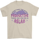 Funny Relaxing Sloth Mens T-Shirt 100% Cotton Sand