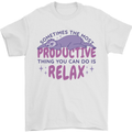 Funny Relaxing Sloth Mens T-Shirt 100% Cotton White