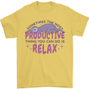 Funny Relaxing Sloth Mens T-Shirt 100% Cotton Yellow