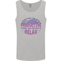 Funny Relaxing Sloth Mens Vest Tank Top Sports Grey
