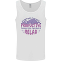 Funny Relaxing Sloth Mens Vest Tank Top White