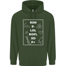 Funny Science RXN E- LOL ROFL XD P+ Geek Childrens Kids Hoodie Forest Green