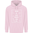 Funny Science RXN E- LOL ROFL XD P+ Geek Childrens Kids Hoodie Light Pink
