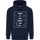 Funny Science RXN E- LOL ROFL XD P+ Geek Childrens Kids Hoodie Navy Blue