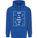 Funny Science RXN E- LOL ROFL XD P+ Geek Childrens Kids Hoodie Royal Blue