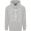 Funny Science RXN E- LOL ROFL XD P+ Geek Childrens Kids Hoodie Sports Grey