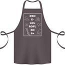 Funny Science RXN E- LOL ROFL XD P+ Geek Cotton Apron 100% Organic Dark Grey