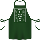 Funny Science RXN E- LOL ROFL XD P+ Geek Cotton Apron 100% Organic Forest Green