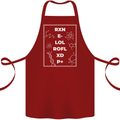 Funny Science RXN E- LOL ROFL XD P+ Geek Cotton Apron 100% Organic Maroon