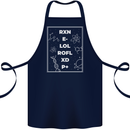 Funny Science RXN E- LOL ROFL XD P+ Geek Cotton Apron 100% Organic Navy Blue
